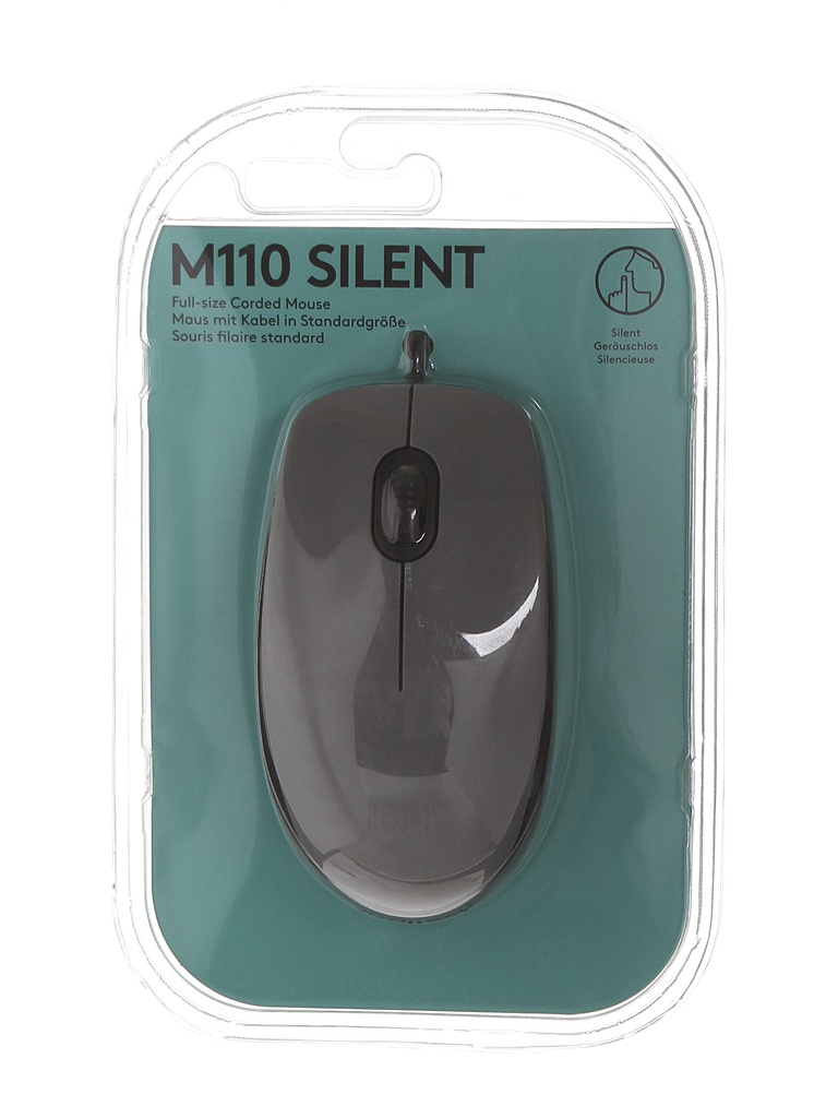 Мышь Logitech M110 Silent Mid Gray 910-005490