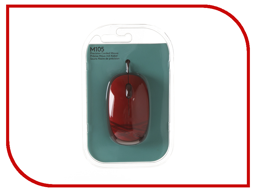 

Мышь Logitech M105 Red 910-002945, 910-002945