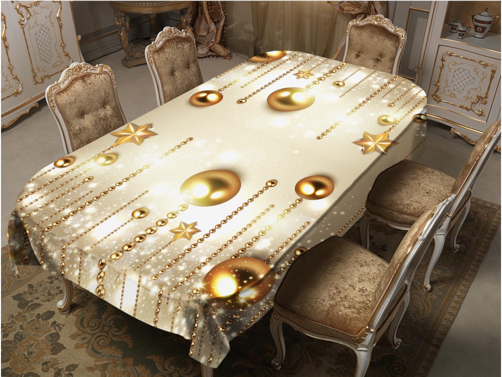 

Скатерть Тамитекс Бусы 150x220cm 3871570, Бусы