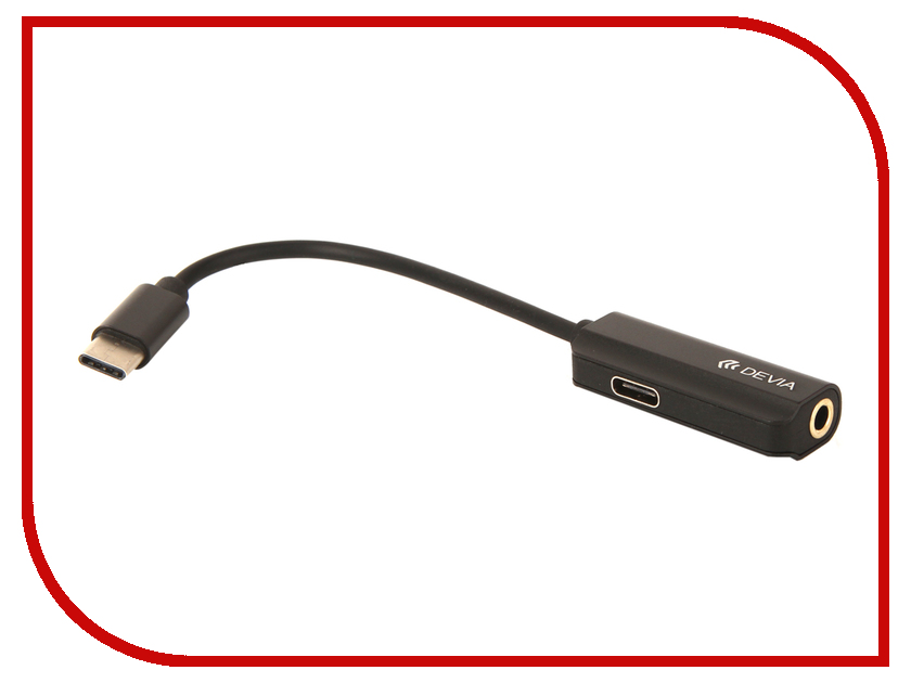 

Аксессуар Devia Type-C + 3.5mm Jack Charging Splitter Black, Type-C + 3.5mm Jack Charging Splitter