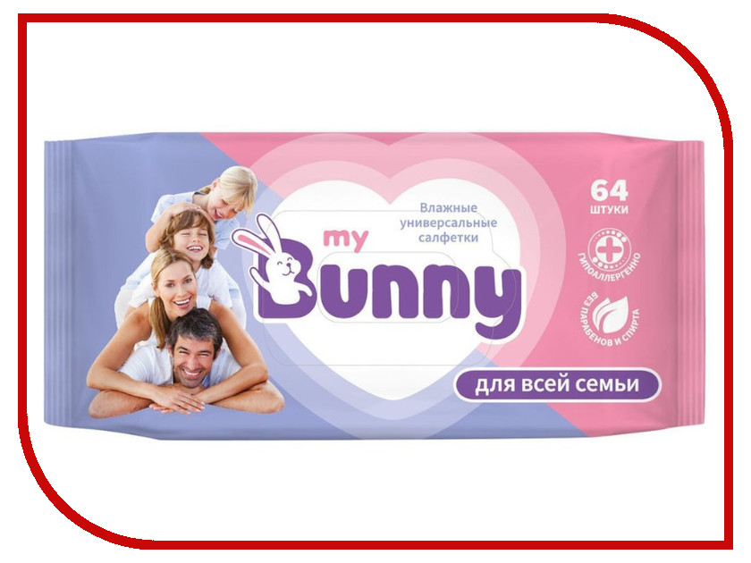 

Салфетки My Bunny Универсальные 64шт GL000792275, GL000792275