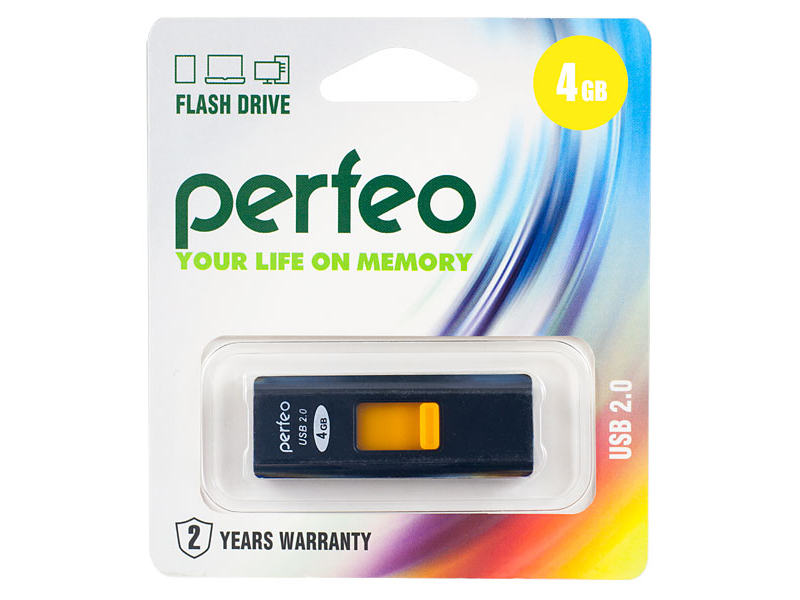 фото USB Flash Drive 4Gb - Perfeo S02 Black PF-S02B004