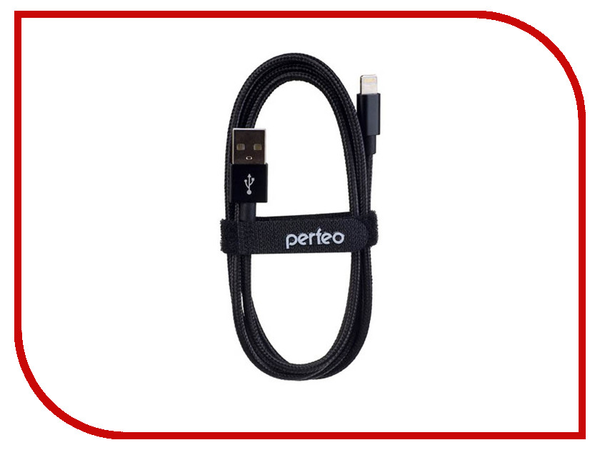 фото Аксессуар Perfeo USB - Lightning 1m Black I4303