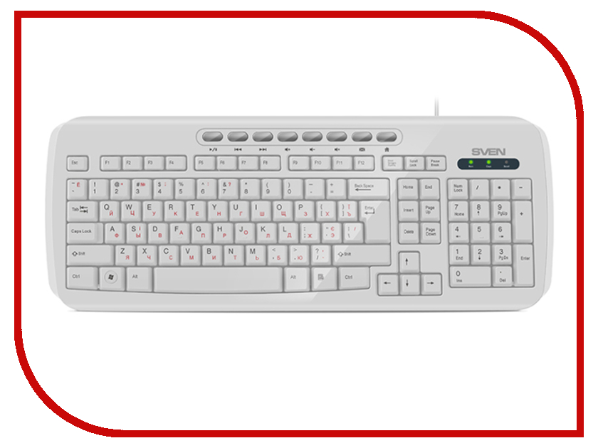 

Клавиатура Sven KB-C3050 White USB SV-017231, KB-C3050