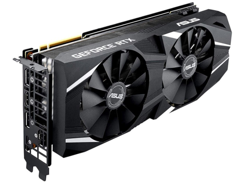 фото Видеокарта ASUS GeForce RTX 2070 OC 1410Mhz PCI-E 3.0 8192Mb 14000Mhz 256 bit DP HDMI HDCP DUAL-RTX2070-O8G