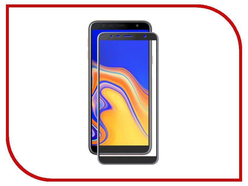 фото Аксессуар Защитное стекло для Samsung Galaxy J4 Plus 2018 Red Line Full Screen 3D Tempered Glass Full Glue Black УТ000016686