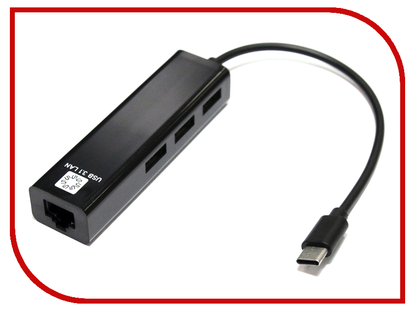 

Сетевая карта 5bites USB 3.1 - 3xUSB 2.0 - RJ45 100Mb Black UA3C-45-09BK, UA3C-45-09BK