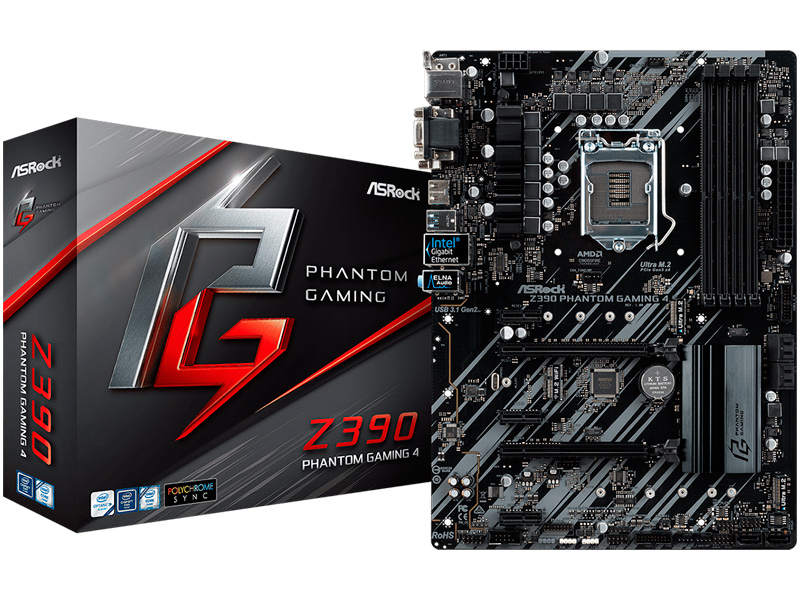 фото Материнская плата asrock z390 phantom gaming 4