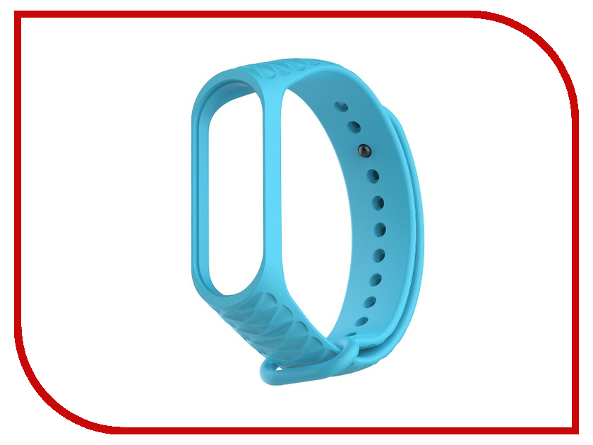 

Aксессуар Ремешок Activ for Xiaomi Mi Band 3 Silicone Рельеф Sky Blue 90382, 90382