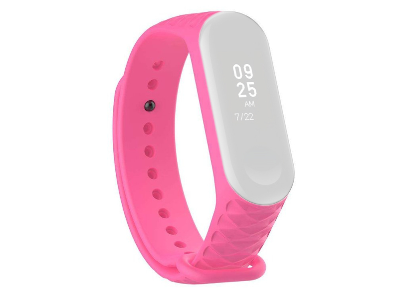 фото Aксессуар Ремешок Activ for Xiaomi Mi Band 4 / Mi Band 3 Silicone Рельеф Pink 90380