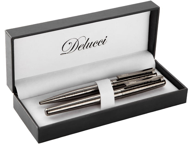 

Набор ручек Delucci Mistico CPn_11423 корпус Gun Metal, стержень Blue, Mistico
