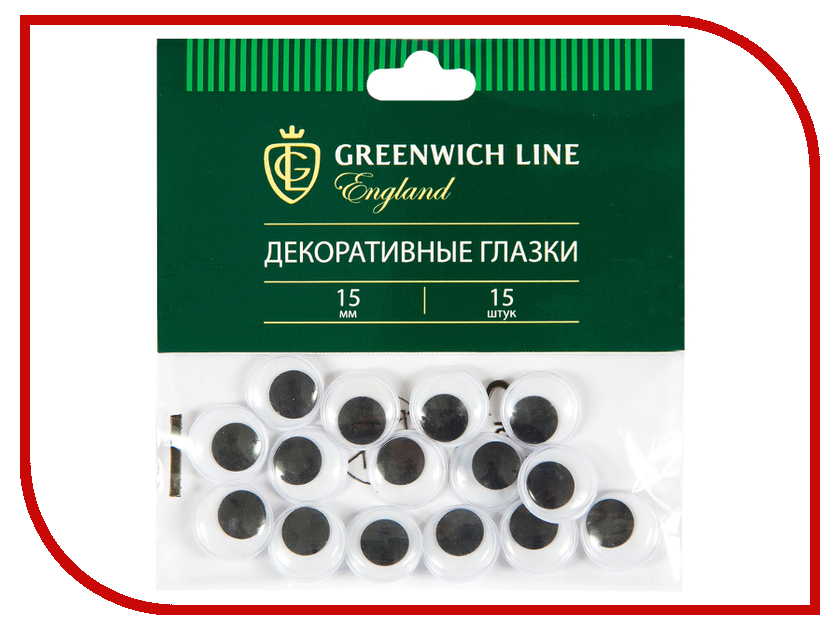 

Набор Greenwich Line Материал декоративный Глазки 15mm 15шт WE_20427, Глазки