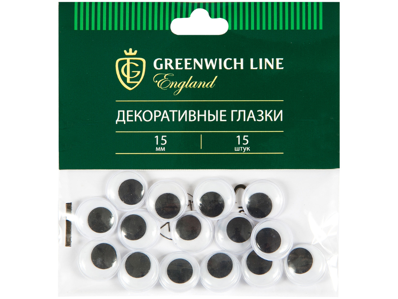 

Набор Greenwich Line Материал декоративный Глазки 15mm 15шт WE_20427, Глазки