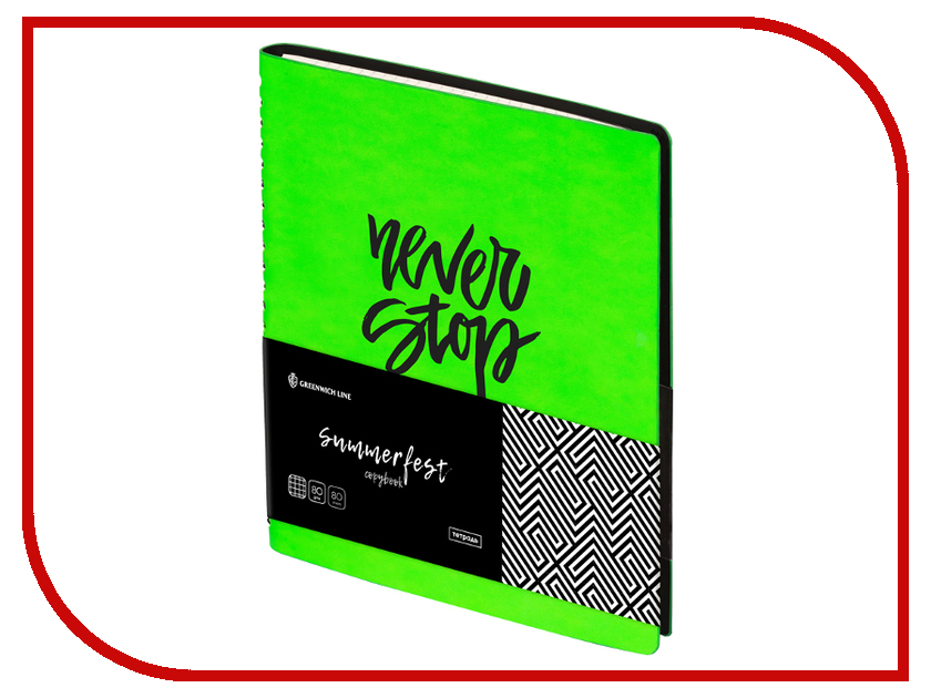 

Тетрадь Greenwich Line Summerfest A5 80 листов Neon Lime N5c80w-18631, Summerfest