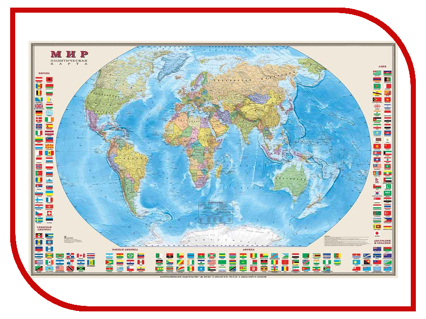 

Карта Мир политическая DMB 900x580mm 0СН1212389, 0СН1212389