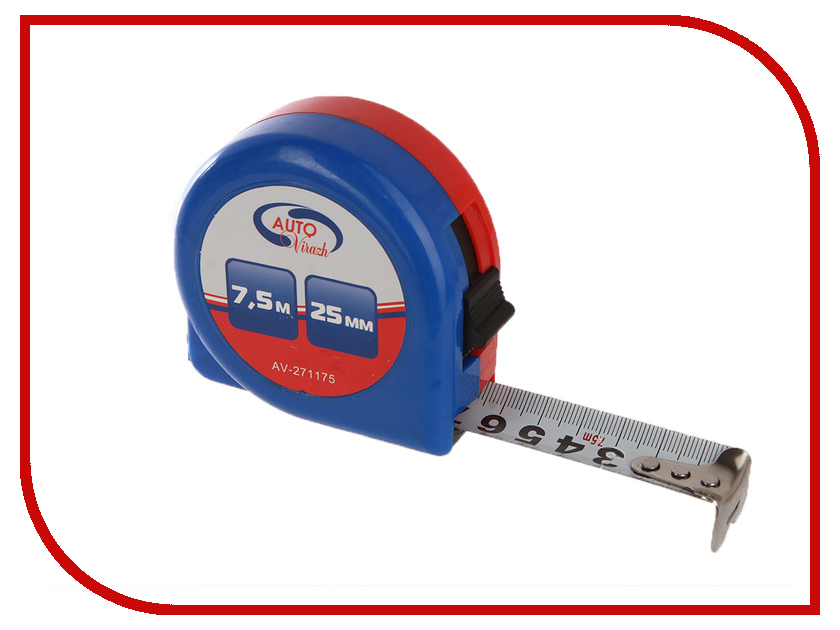 

Рулетка Autovirazh 7,5m x 25mm AV-271175, AV-271175