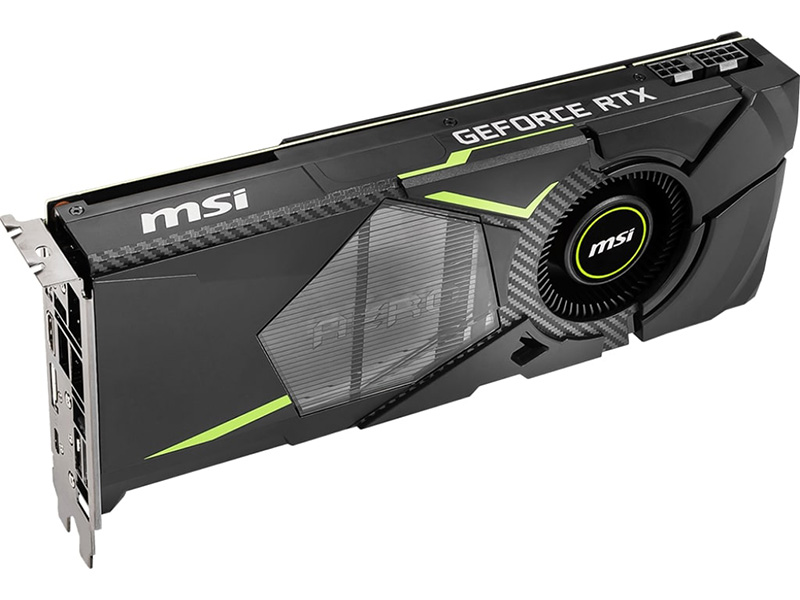 фото Видеокарта MSI GeForce RTX 2070 1410Mhz PCI-E 3.0 8192Mb 14 Gbps 256 bit USB-C HDMI 3xDP RTX 2070 AERO 8G