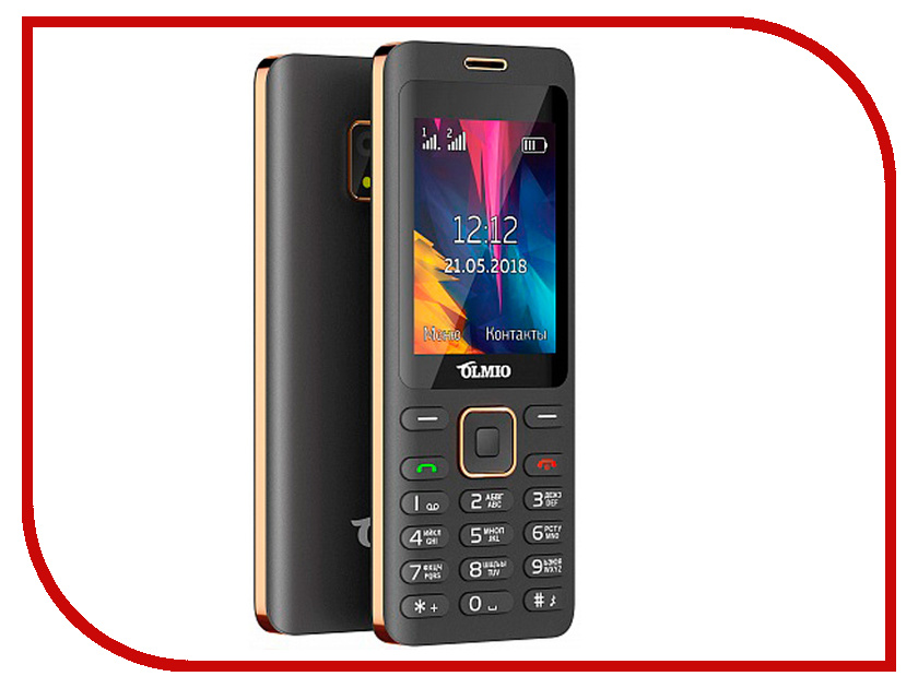 

Сотовый телефон Olmio E24 Black-Gold, E24