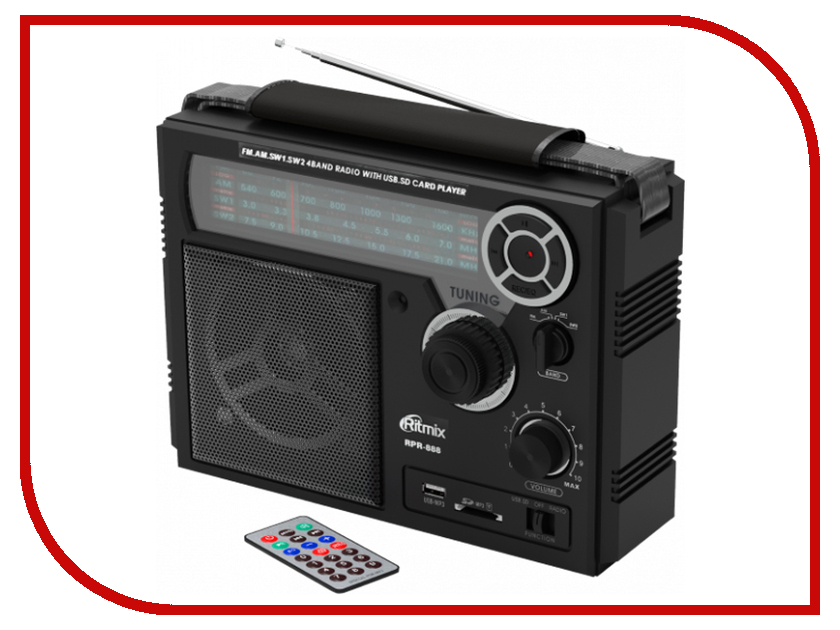 

Радиоприемник Ritmix RPR-888 Black, RPR-888