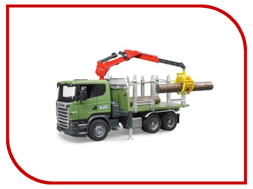 

Игрушка Bruder Лесовоз Scania с портативным краном и брёвнами 03-524, 03-524