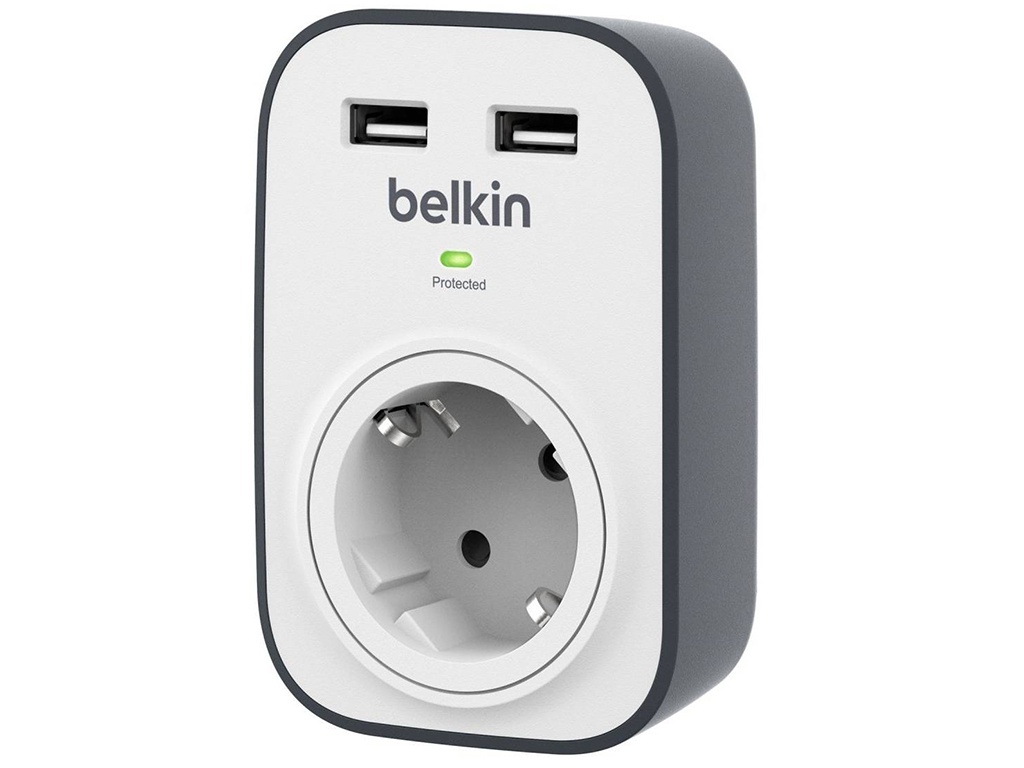 фото Сетевой фильтр belkin 1 socket 2xusb bsv103vf