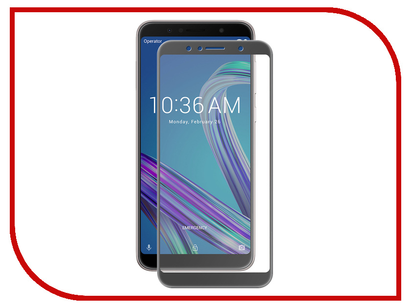 

Аксессуар Закаленное стекло для Asus ZenFone Max Pro M1 ZB602KL/ZB601KL DF Full Screen + Full Glue aColor-20 Black Frame, aColor-20