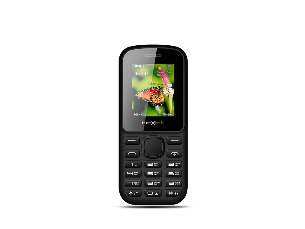 Сотовый телефон teXet TM-130 Black-Red сотовый телефон texet tm 408 red