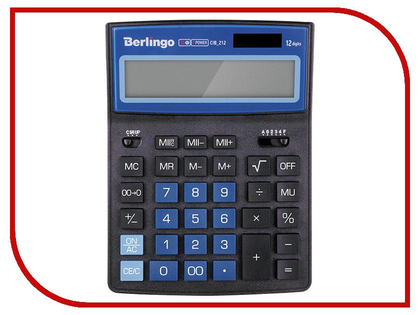 

Калькулятор Berlingo City Style Black-Blue CIB_212 - двойное питание, CIB_212