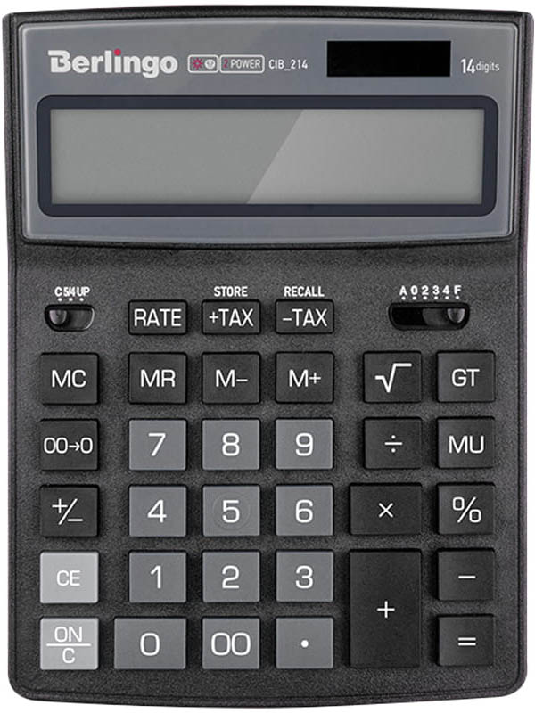 

Калькулятор Berlingo City Style Black-Grey CIB_214 - двойное питание, CIB_214