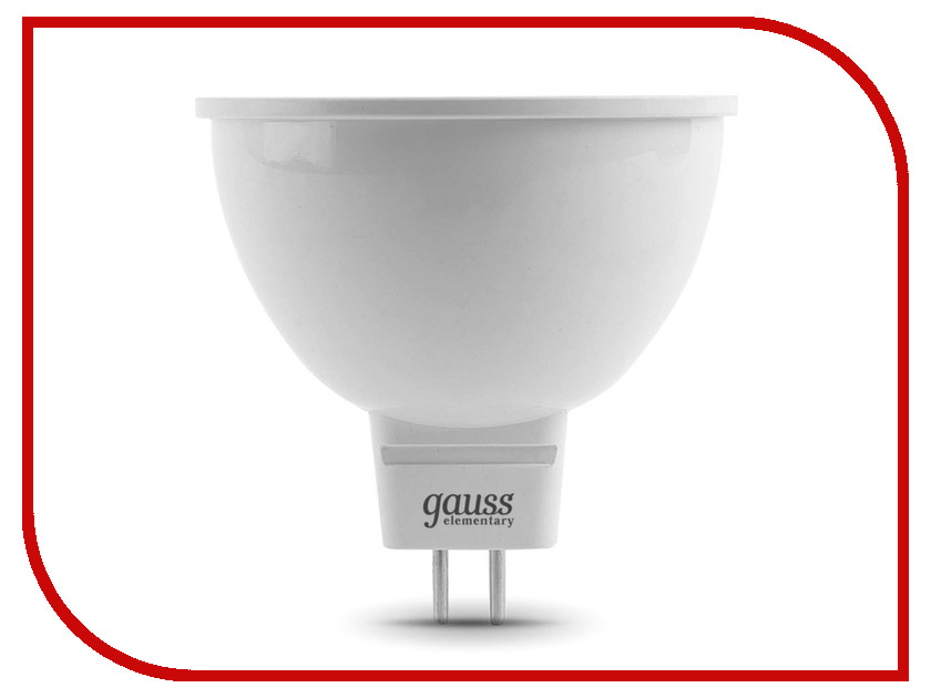 

Лампочка Gauss Elementary GU5.3 MR16 5.5W 3000К 13516, 13516
