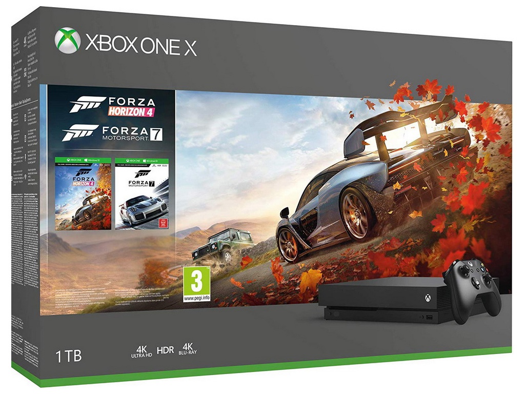 фото Игровая приставка Microsoft Xbox One X 1Tb Black CYV-00058 + Forza Horizon 4 + Forza Motorsport 7