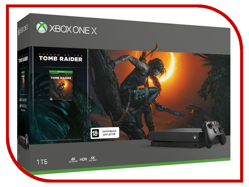 фото Игровая приставка Microsoft Xbox One X 1Tb Black CYV-00106 + Tomb Raider