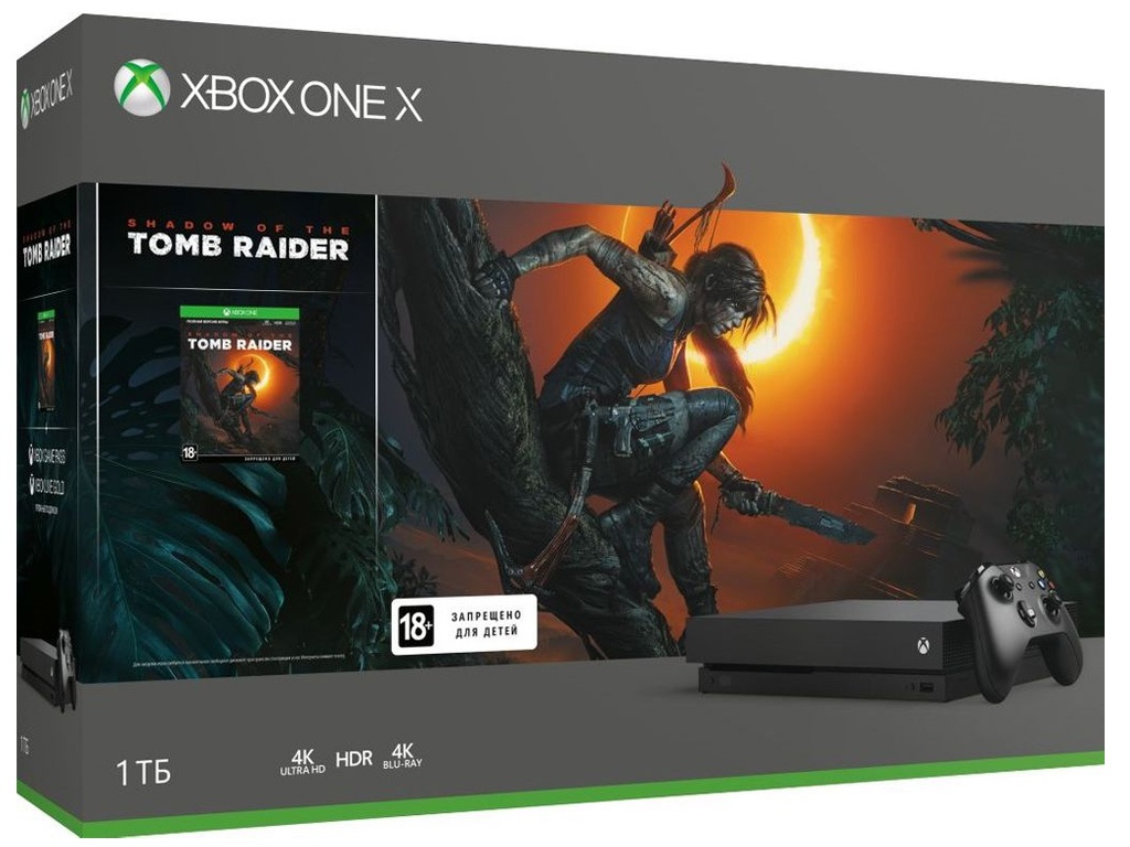 фото Игровая приставка Microsoft Xbox One X 1Tb Black CYV-00106 + Tomb Raider