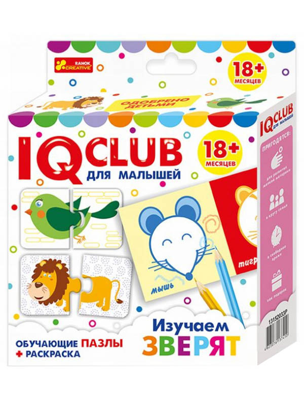 фото Пазл Ranok Creative IQ Club Изучаем зверят 13152033Р