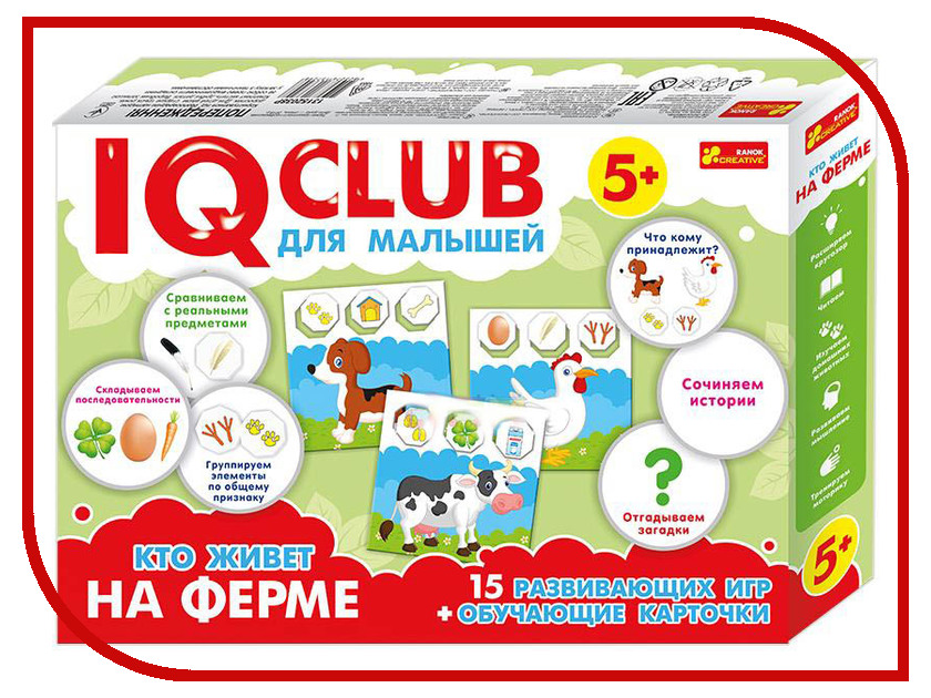 

Пазл Ranok Creative IQ Club Кто живет на ферме 13152038Р, 13152038Р