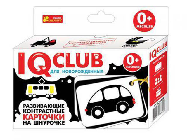 

Пособие Ranok Creative IQ Club Развивающие контрастные карточки на шнурочке Транспорт 13152041Р, 13152041Р