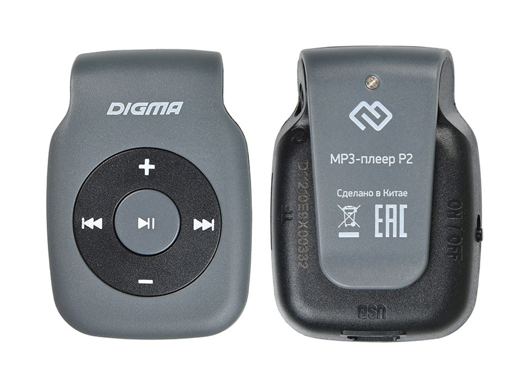 

Плеер Digma P2 Grey-Black, P2
