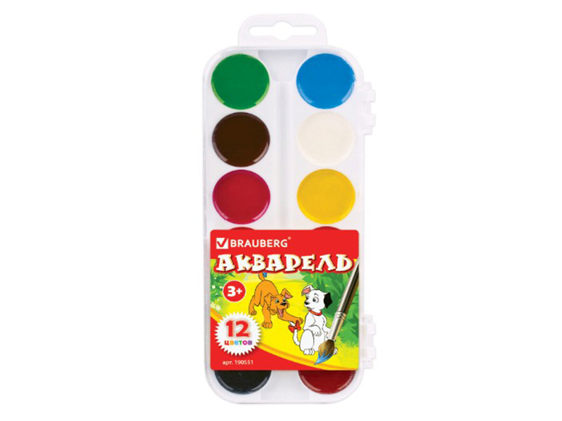 

Краски акварельные Brauberg 12 цветов 190551, 190551