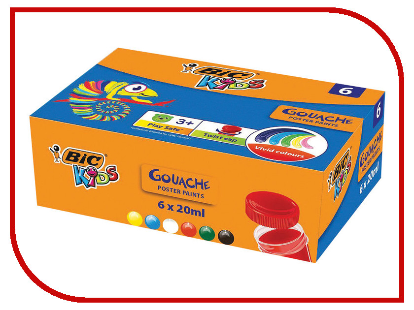 

Гуашь Bic Kids 6 цветов 20ml 947714, 947714