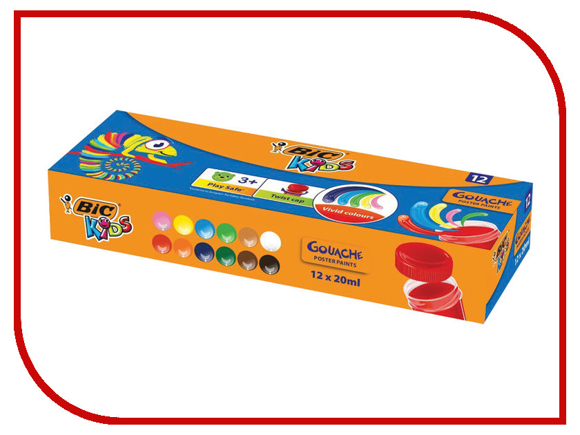 

Гуашь Bic Kids 12 цветов 20ml 947715, 947715