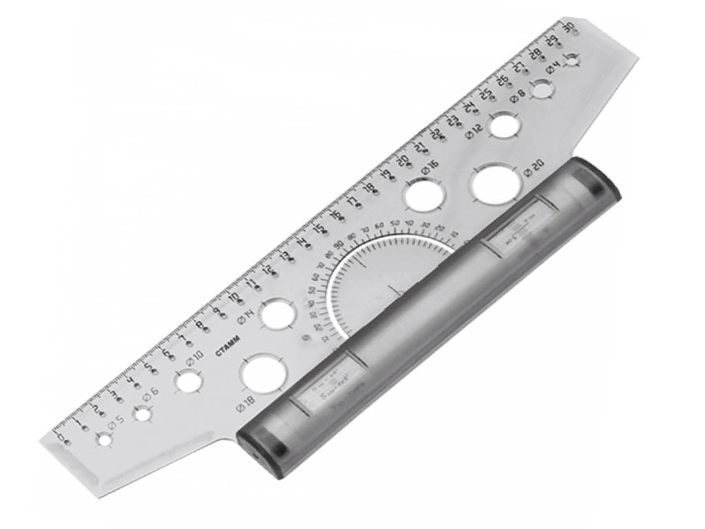 

Линейка с роликом СТАММ ЛР25 30cm Transparent 210481, ЛР25