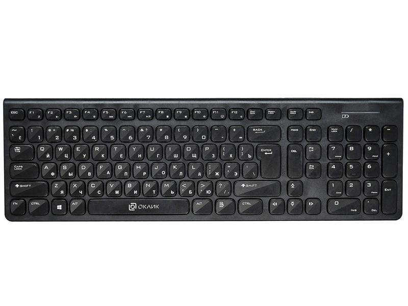 Клавиатура Oklick 880S Black USB беспроводная клавиатура oklick 880s black usb черный английская русская ansi