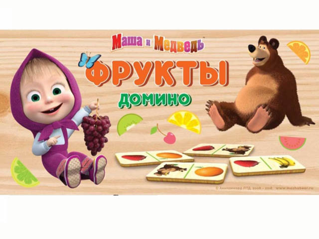 фото Настольная игра Буратино Маша и Медведь Домино D001-R