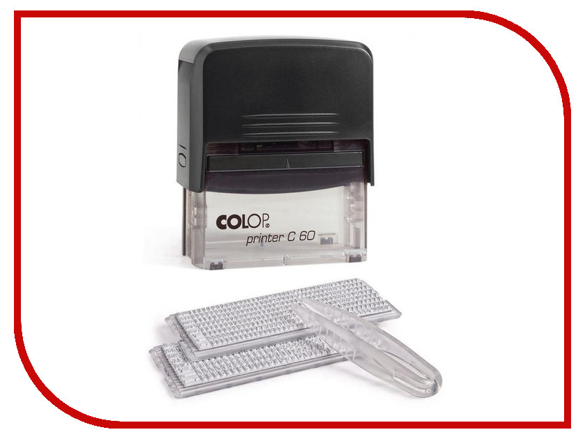 

Штамп самонаборный Colop Printer C60-Set-F 37x76mm Black, Printer C60-Set-F