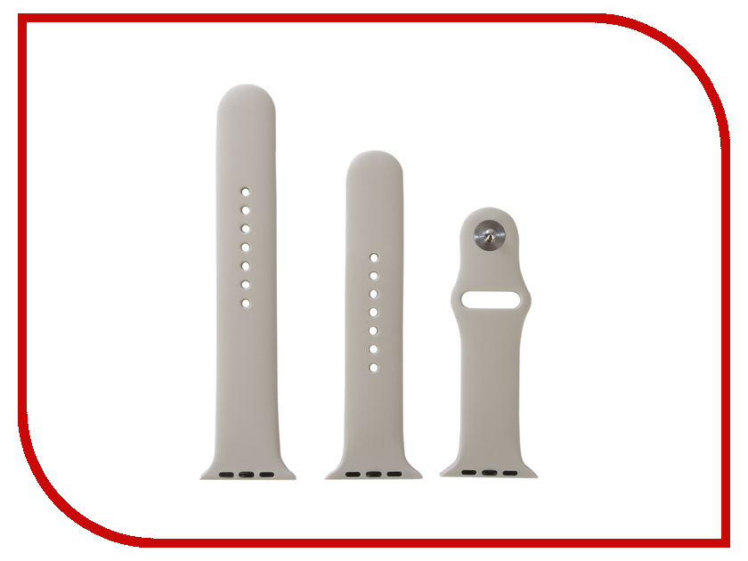 

Аксессуар Ремешок Gurdini Sport Silicone для APPLE Watch 42mm/44mm Stone 905026, 905026