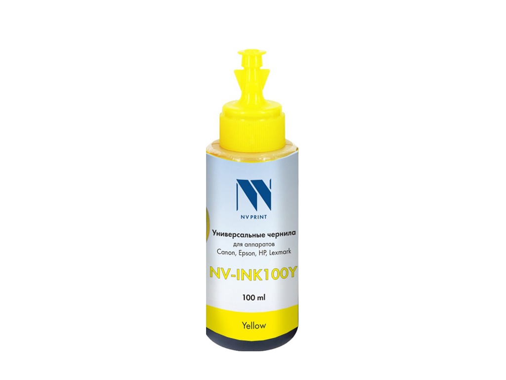 

Чернила NV Print NV-INK100 универсальные на водной основе Yellow 100ml для Сanon / Epson / НР / Lexmark, NV-INK100Y