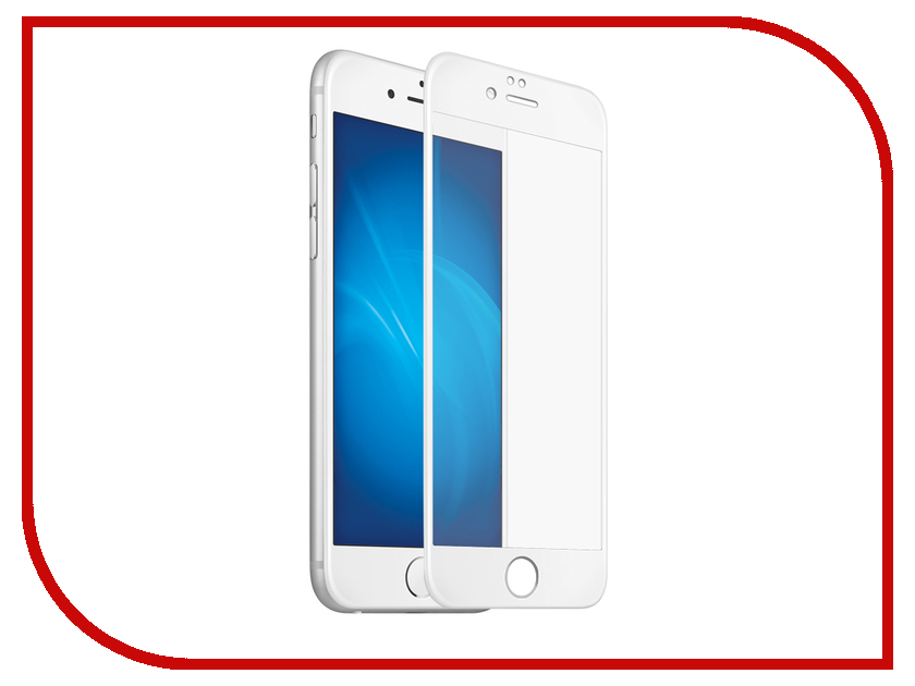 

Аксессуар Защитное стекло для APPLE iPhone 6/6S Krutoff Full Glue White 02690, 02690