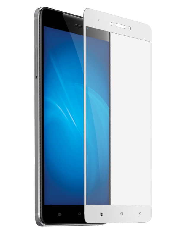 фото Аксессуар Защитное стекло Krutoff для Xiaomi Redmi Note 4X Full Glue White 02858