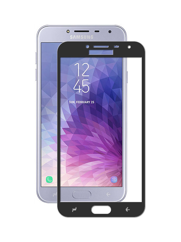 фото Аксессуар Защитное стекло Krutoff Full Screen для Samsung Galaxy J4 2018 SM-J400 Black 02633