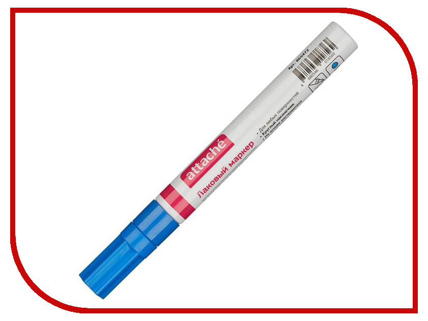 

Маркер Attache 4mm Blue 865472, 865472